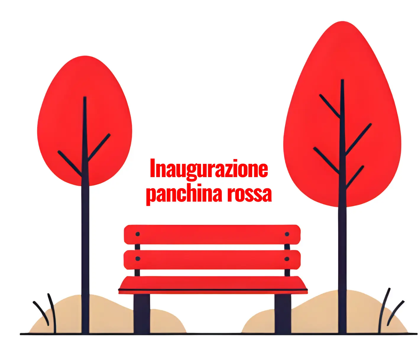 Inaugurazione panchina rossa a Ospital Monacale
