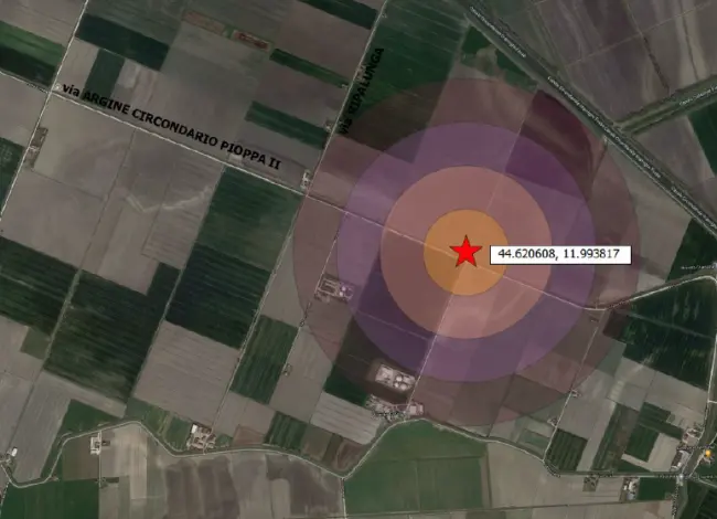 Operazioni di brillamento occasionale di ordigno bellico a Longastrino